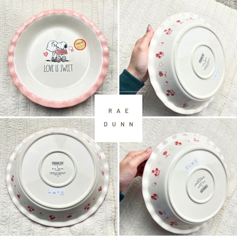 Rae Dunn Peanuts Snoopy Pink Baking Dish